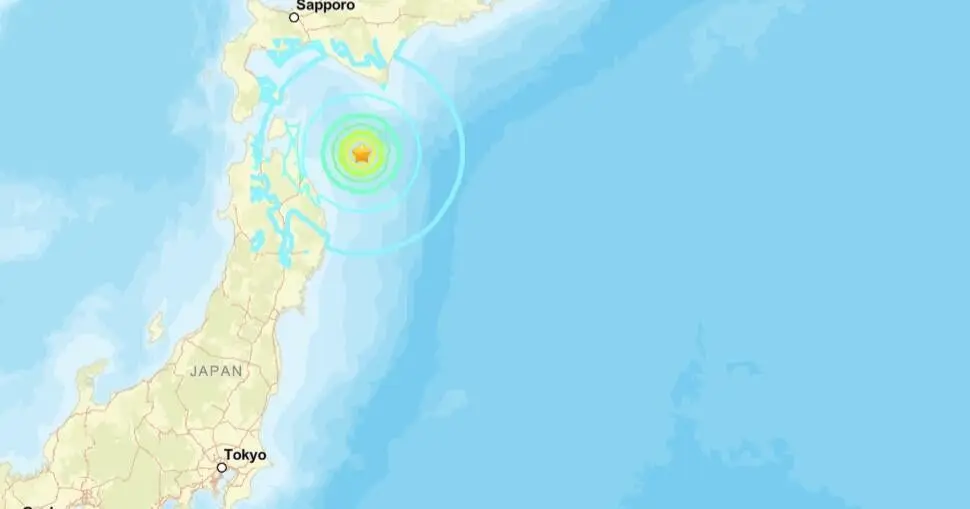 6.7 magnitude earthquake strikes off northern Japan coast