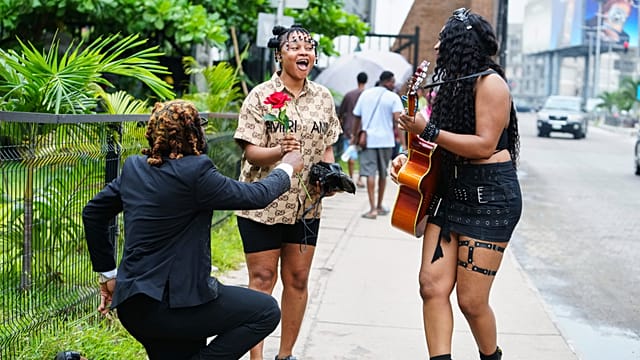 Beyond the hustle: Nigerian rock artist brings love to Lagos streets Beyond the hustle: Nigerian rock artist brings love to Lagos streets