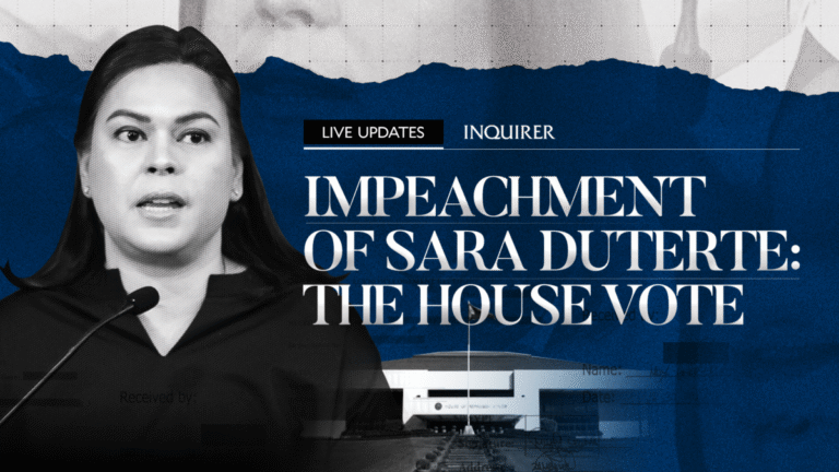LIVE UPDATES:  House votes on Sara Duterte impeachment